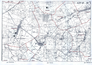 mapa obszaru AZP 1:25 000