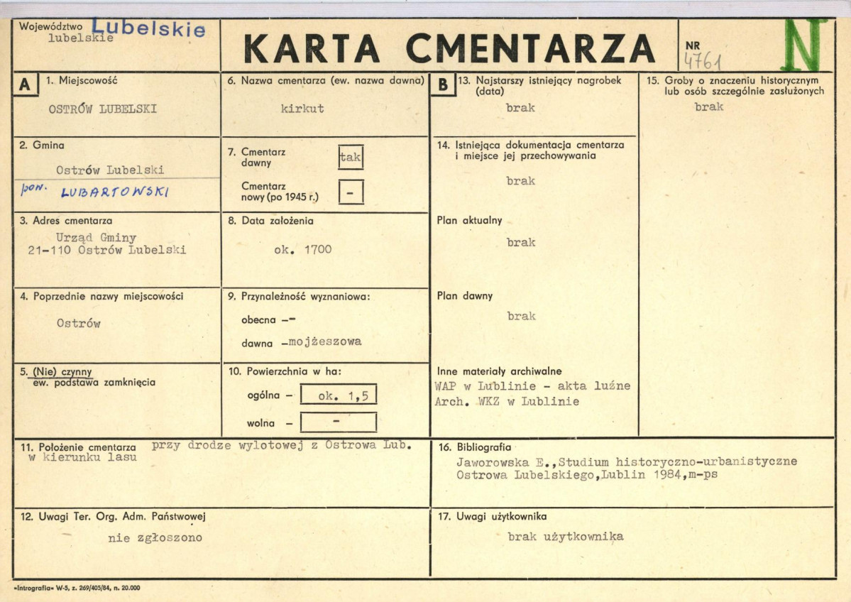 Karta cmentarza, skan nr 1