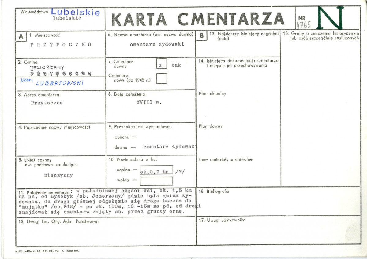 Karta cmentarza, skan nr 1