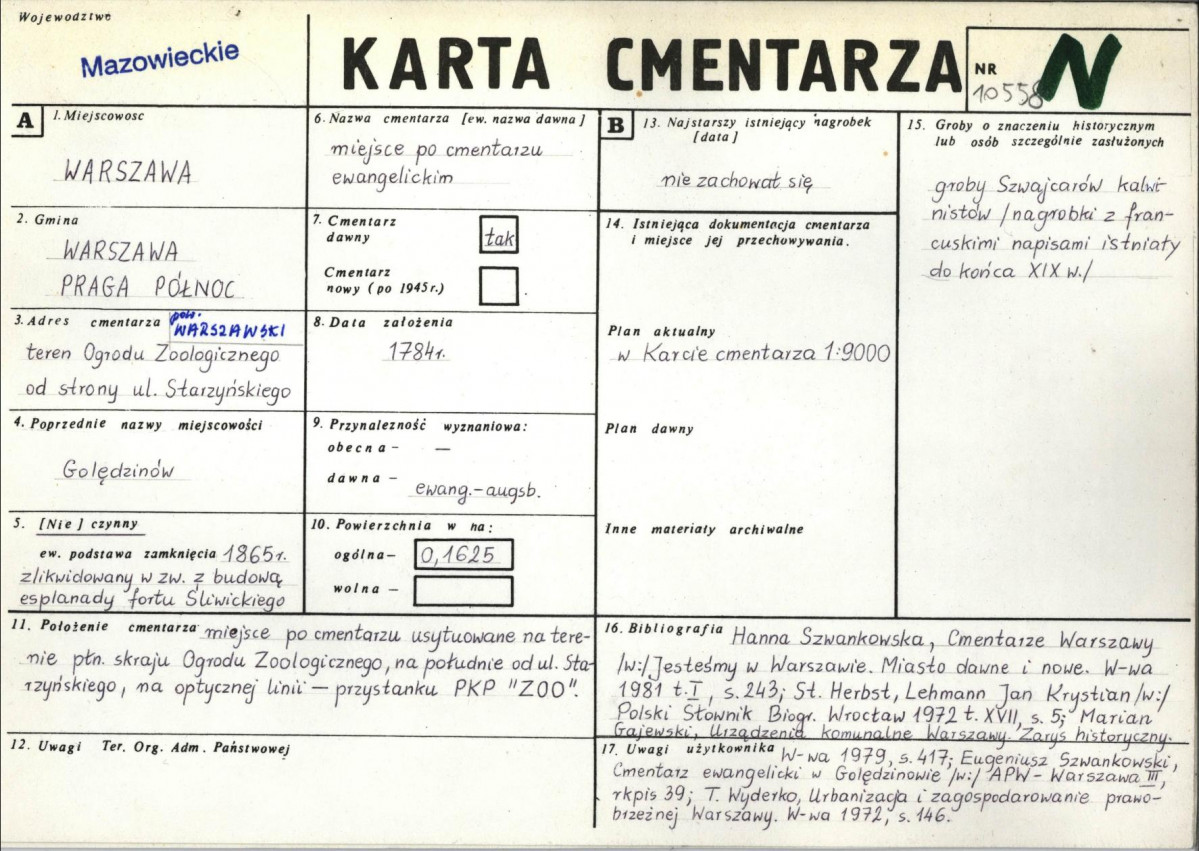 Karta cmentarza, skan nr 1