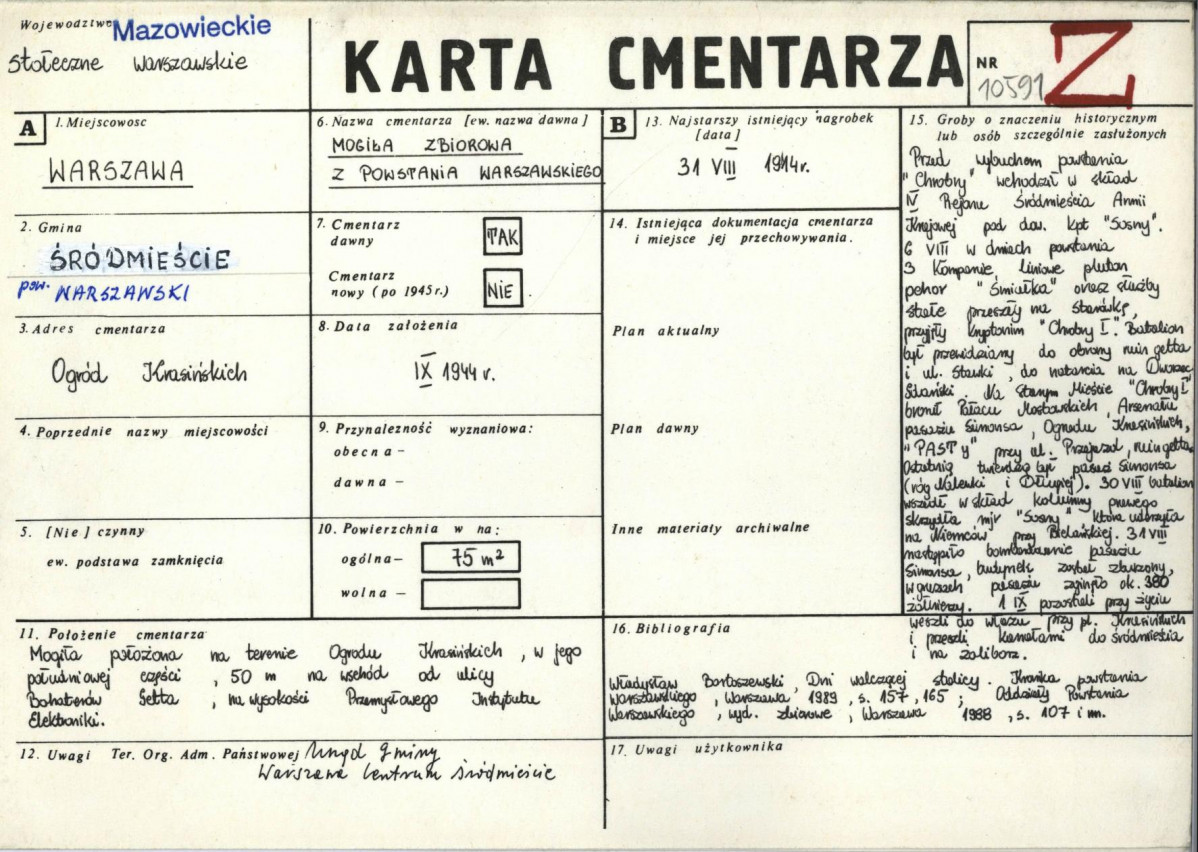 Karta cmentarza, skan nr 1
