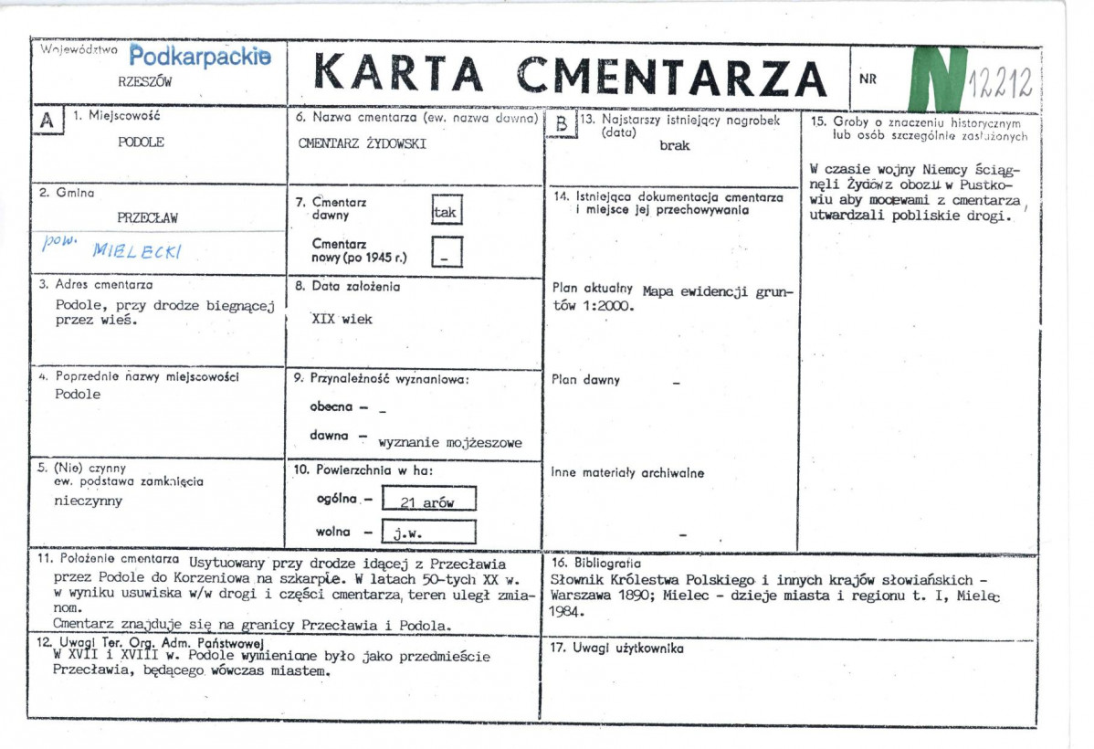 Karta cmentarza, skan nr 1