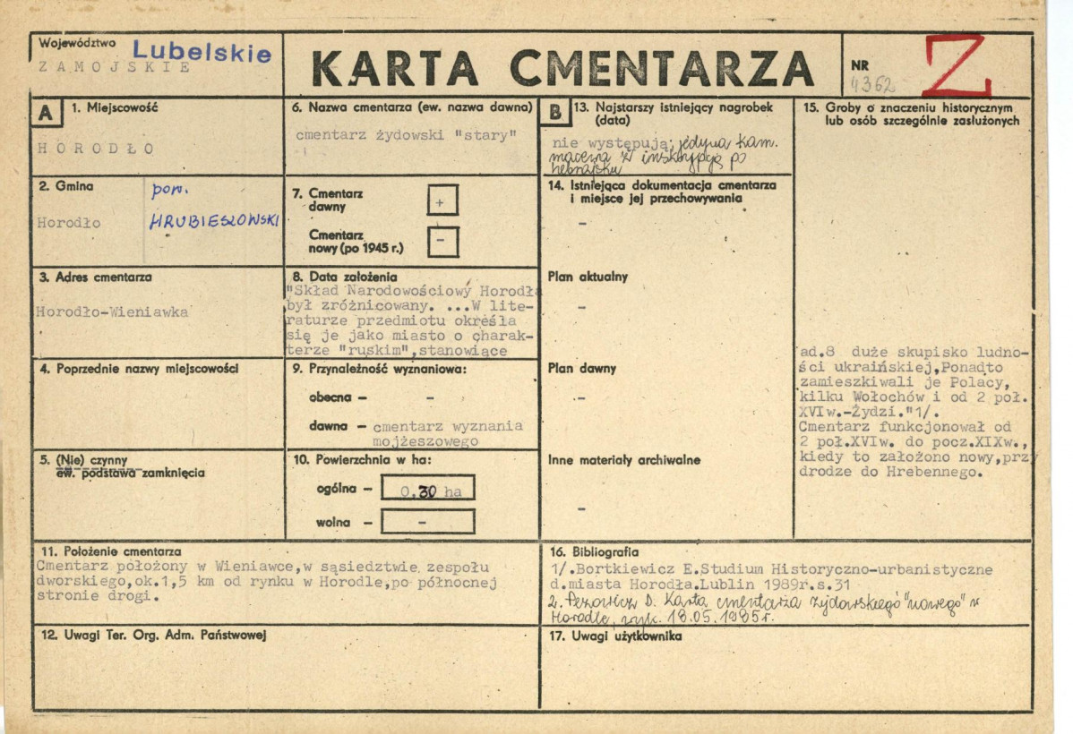 Karta cmentarza, skan nr 1