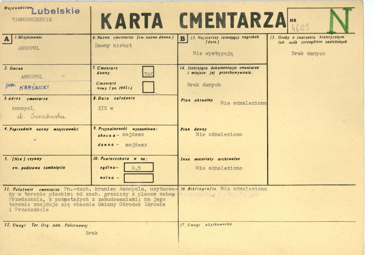 Karta cmentarza, skan nr 1