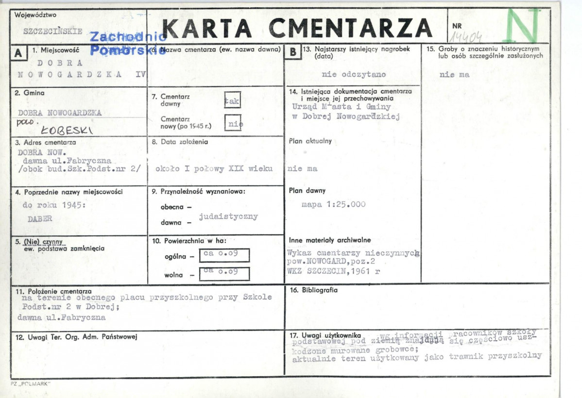 Karta cmentarza, skan nr 1