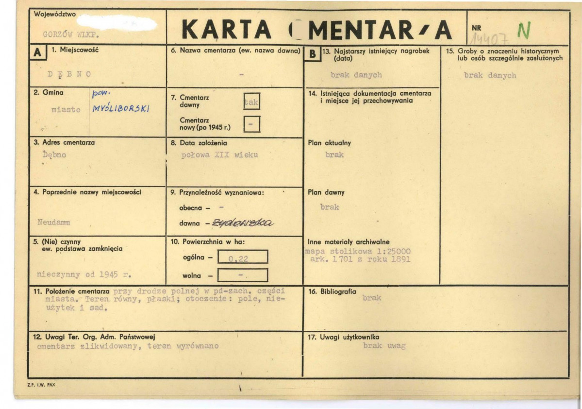 Karta cmentarza, skan nr 1