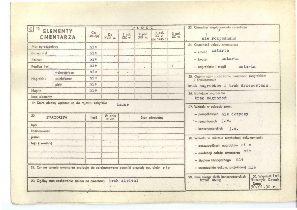 KC - Karta cmentarza, skan nr 2