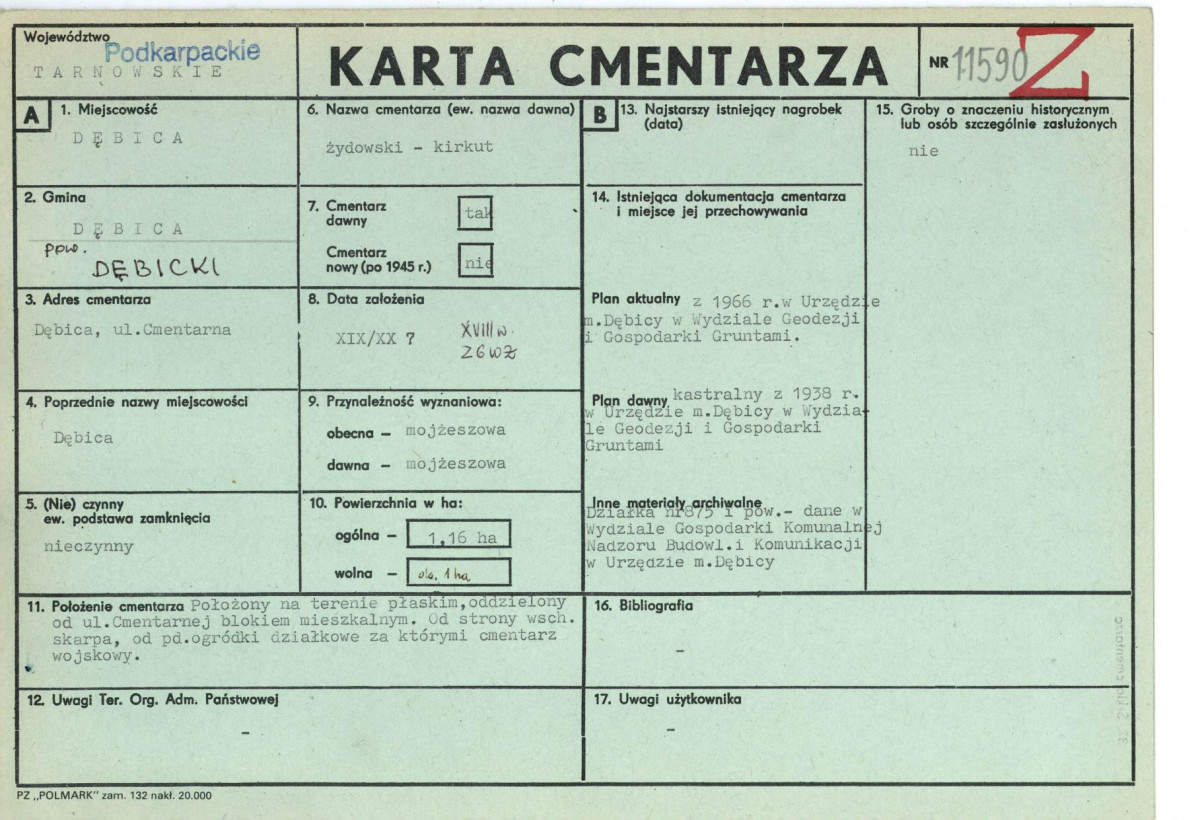 Karta cmentarza, skan nr 1