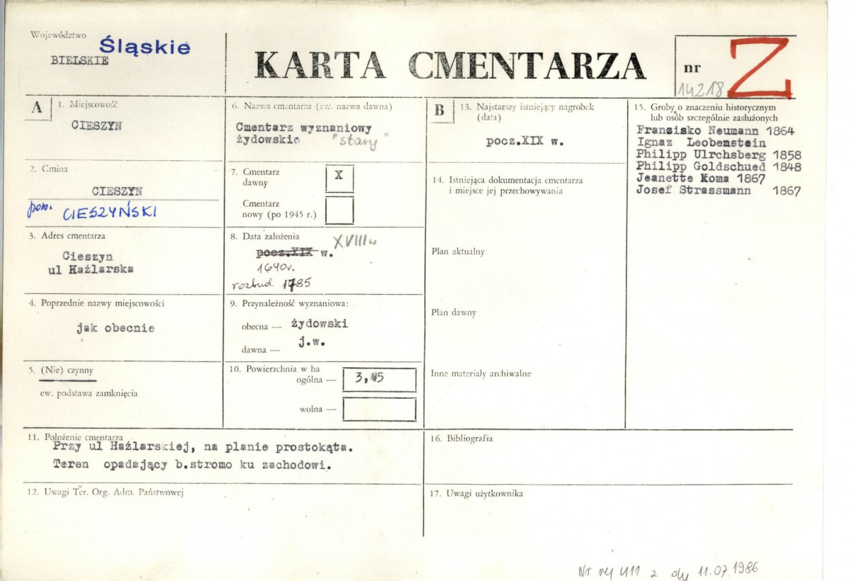Karta cmentarza, skan nr 1