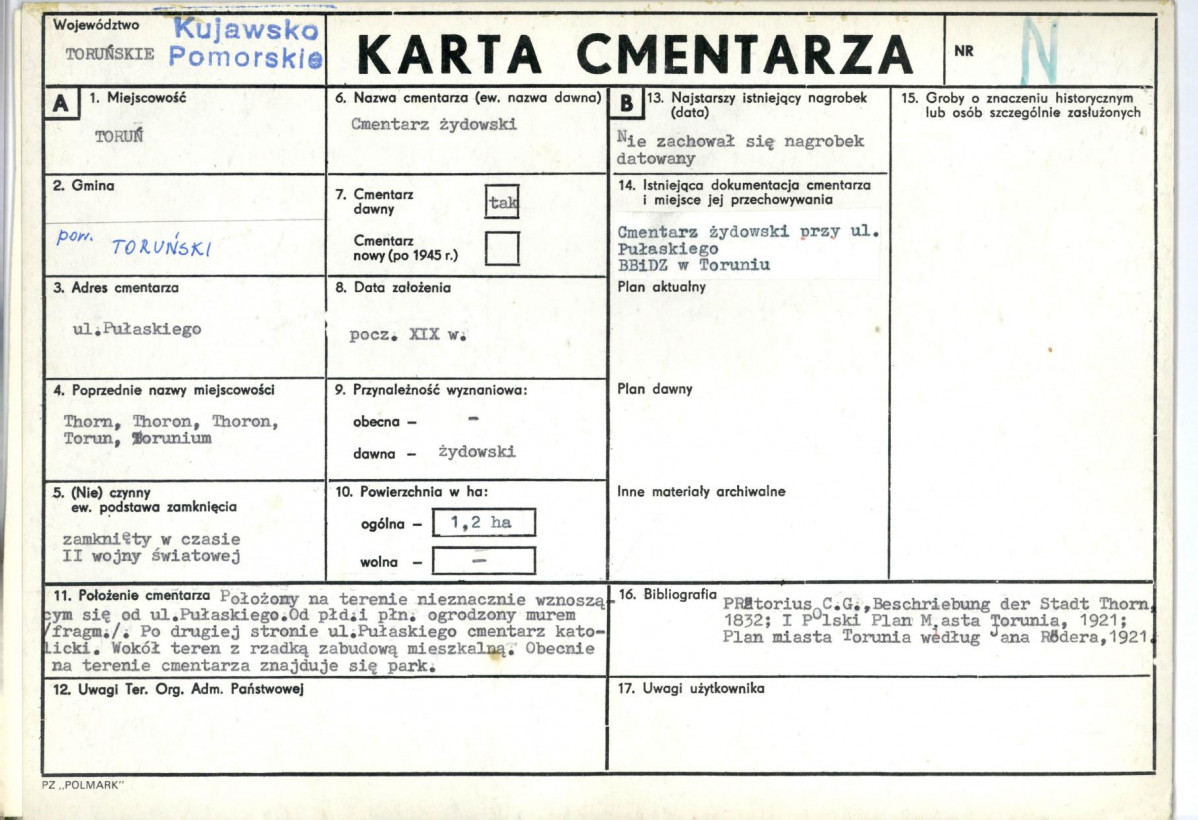 Karta cmentarza, skan nr 1