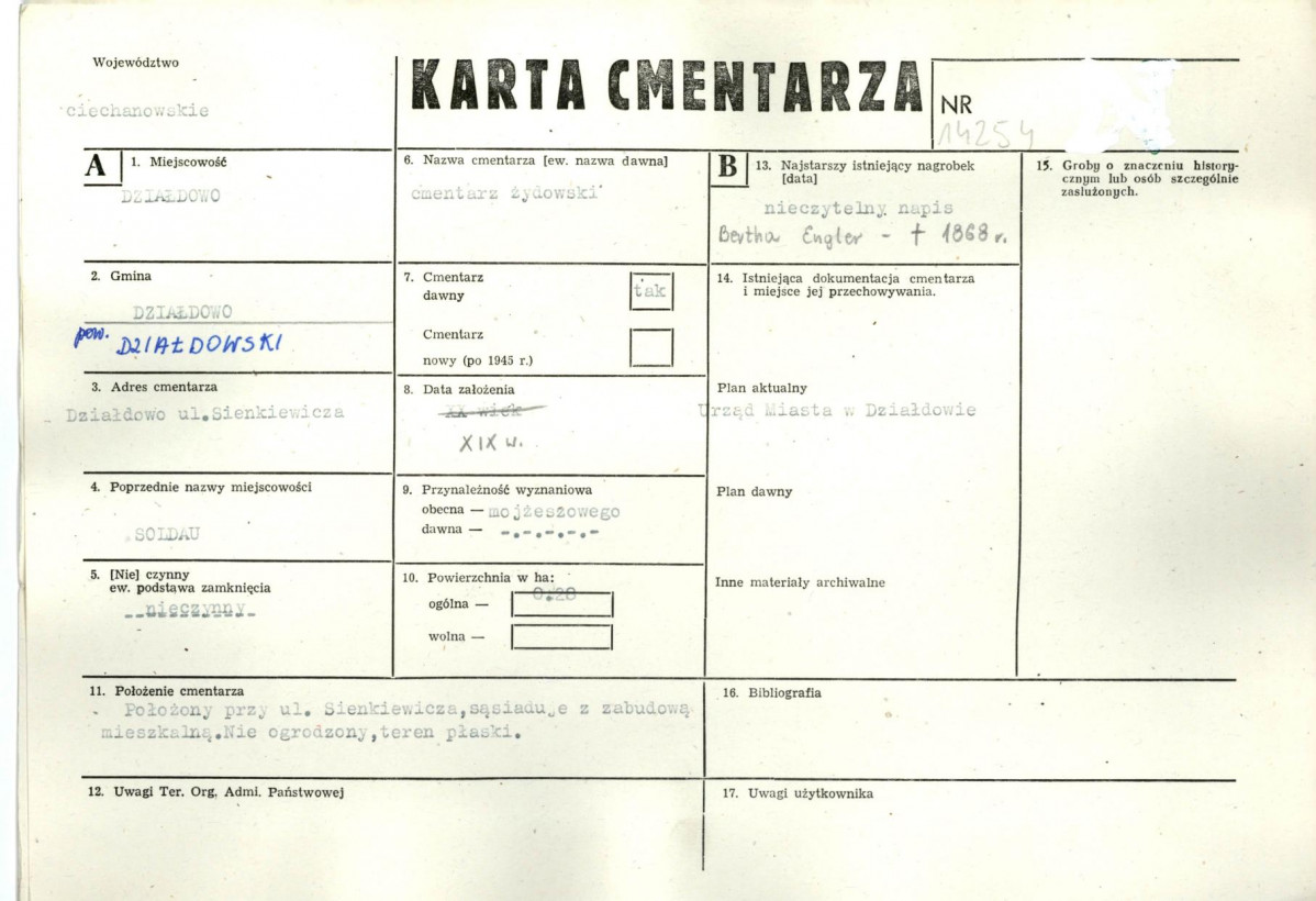 Karta cmentarza, skan nr 1