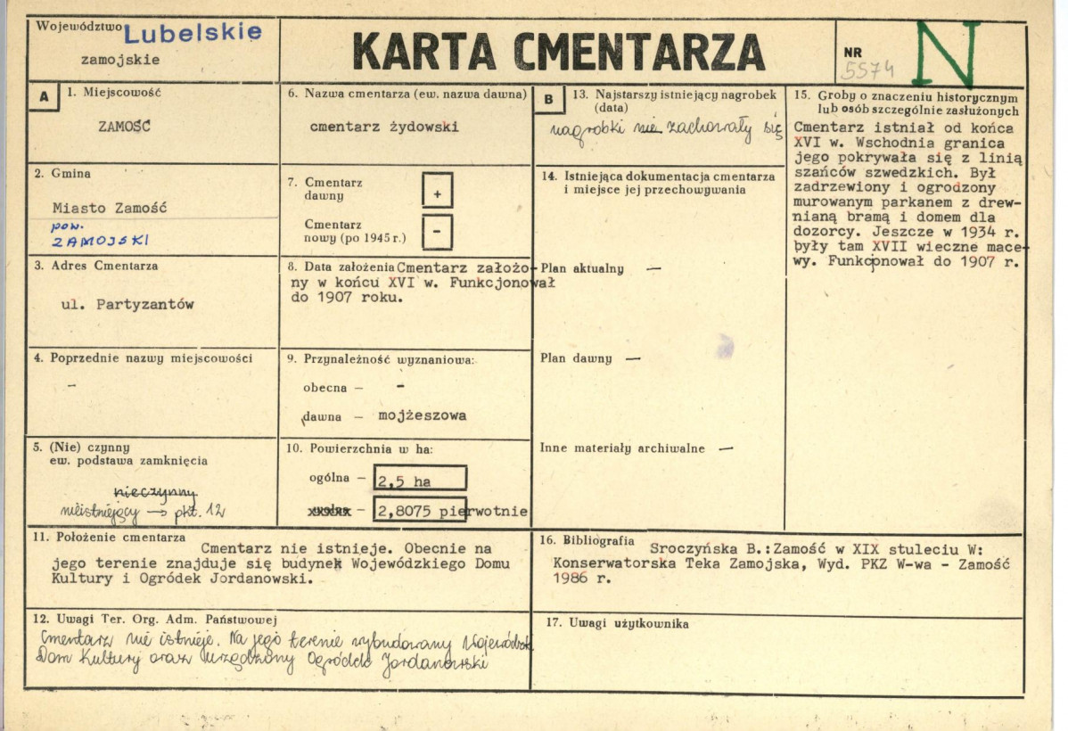 Karta cmentarza, skan nr 1