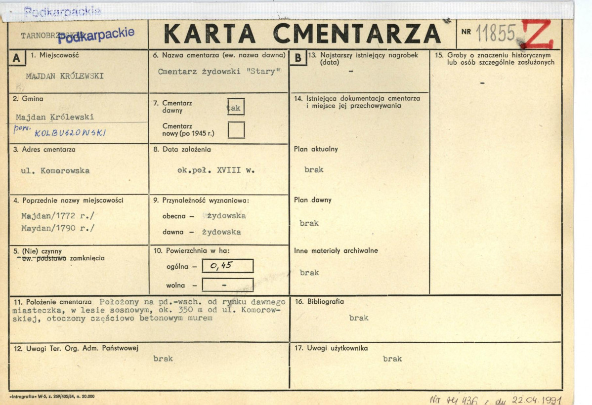 Karta cmentarza, skan nr 1