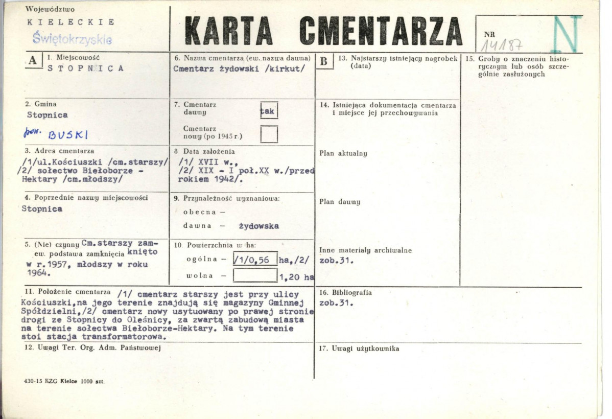 Karta cmentarza, skan nr 1