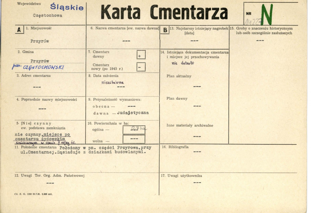 Karta cmentarza, skan nr 1