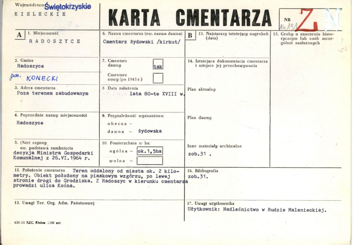 Karta cmentarza, skan nr 1