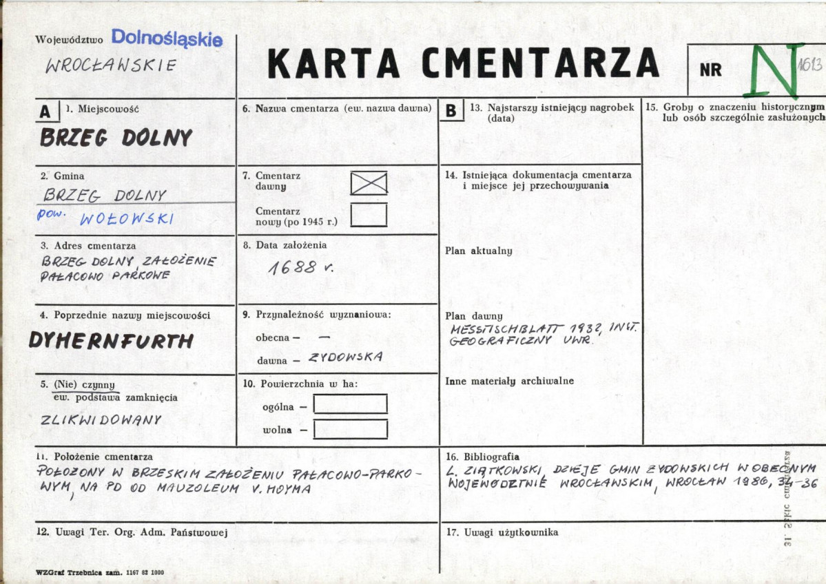 Karta cmentarza, skan nr 1