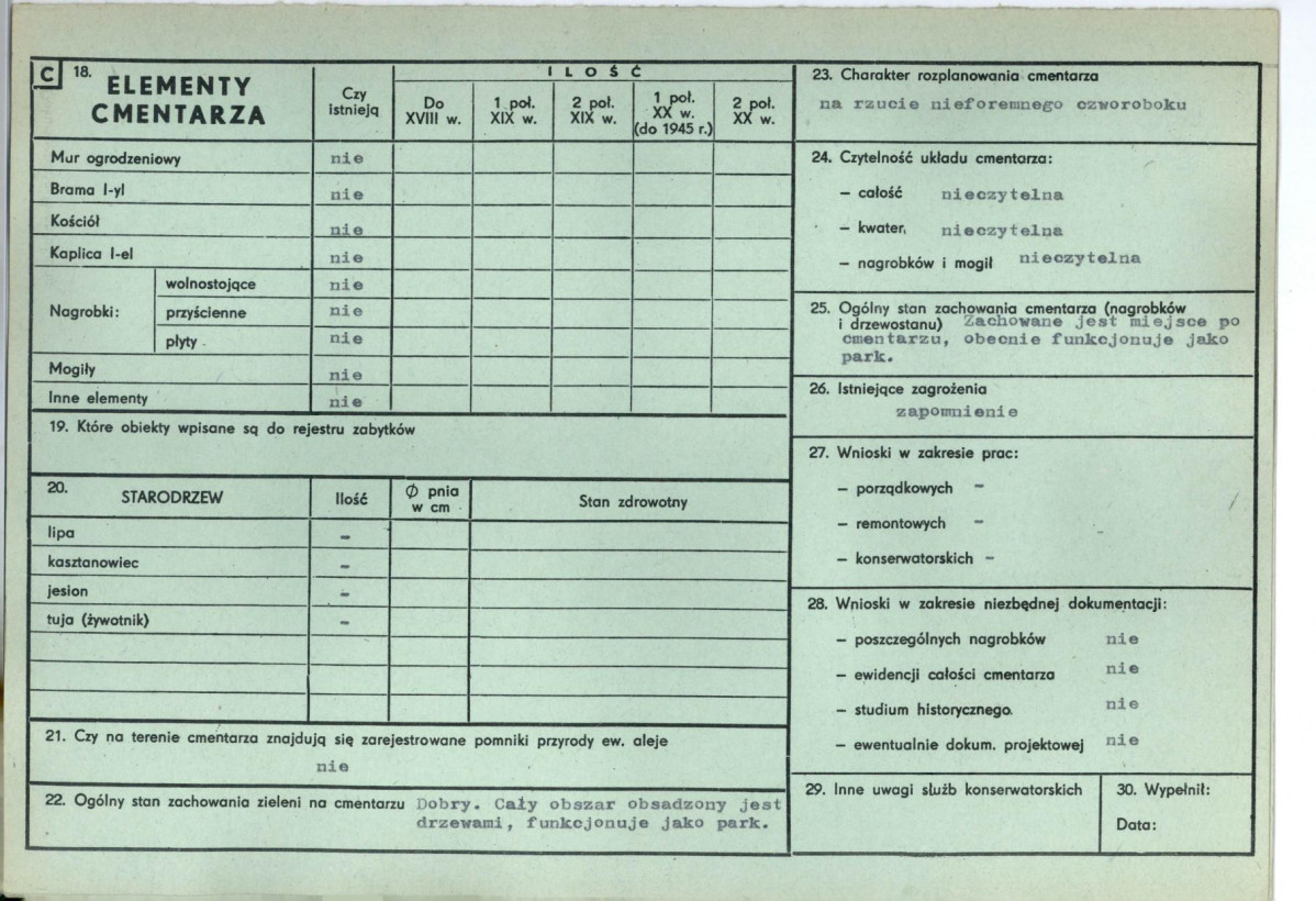 KC - Karta cmentarza, skan nr 2