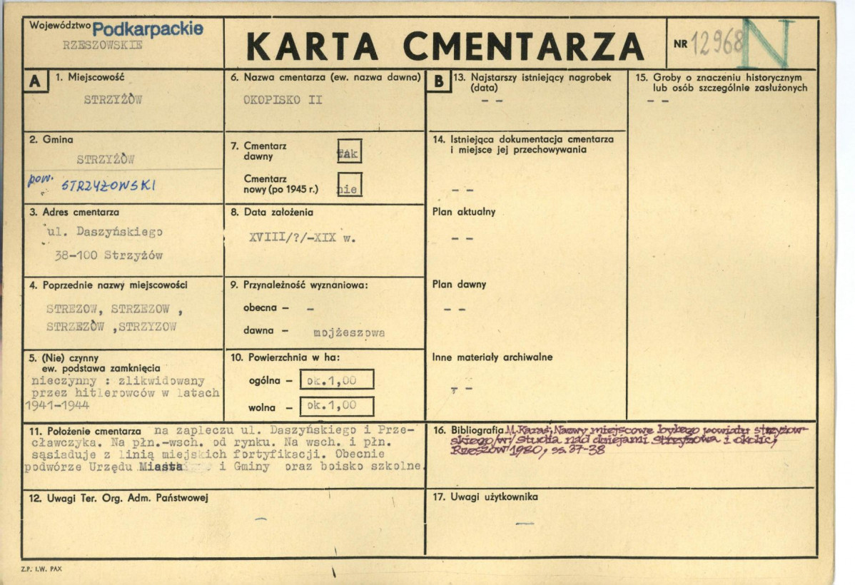 Karta cmentarza, skan nr 1