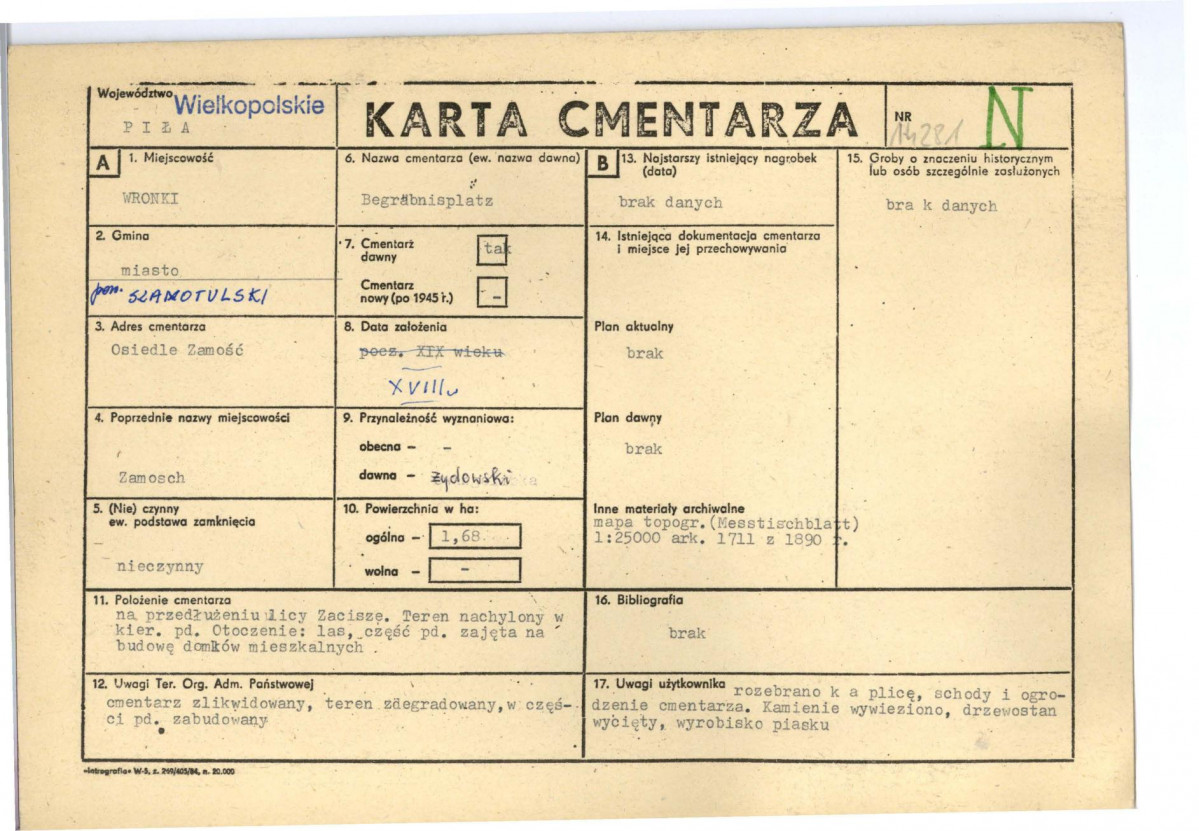 Karta cmentarza, skan nr 1