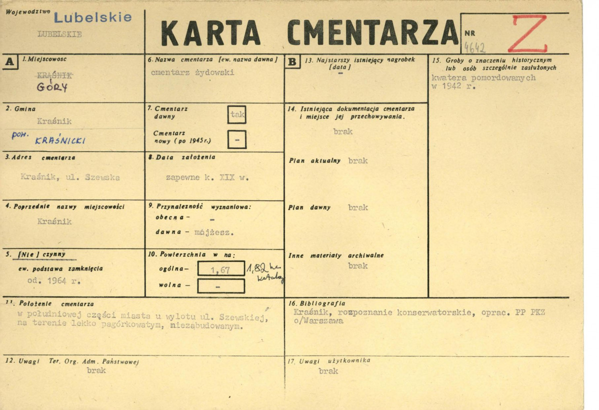 Karta cmentarza, skan nr 1