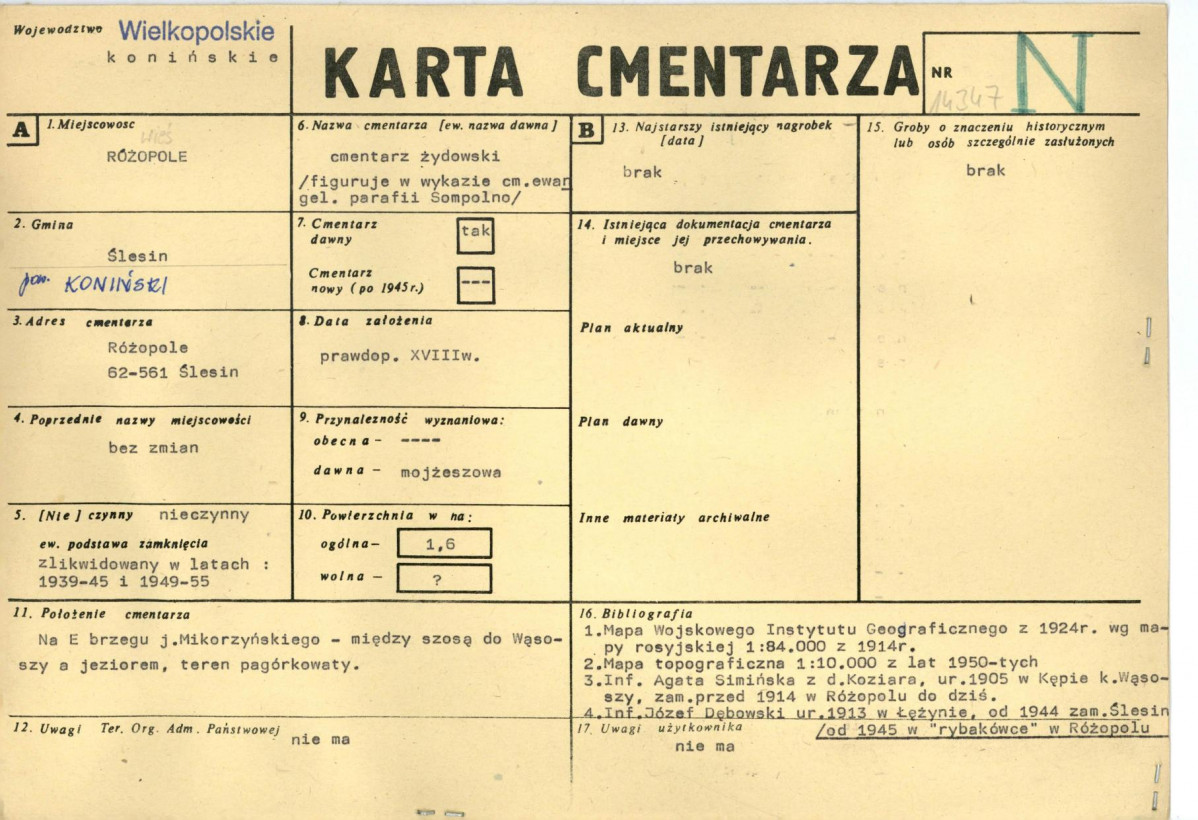 Karta cmentarza, skan nr 1