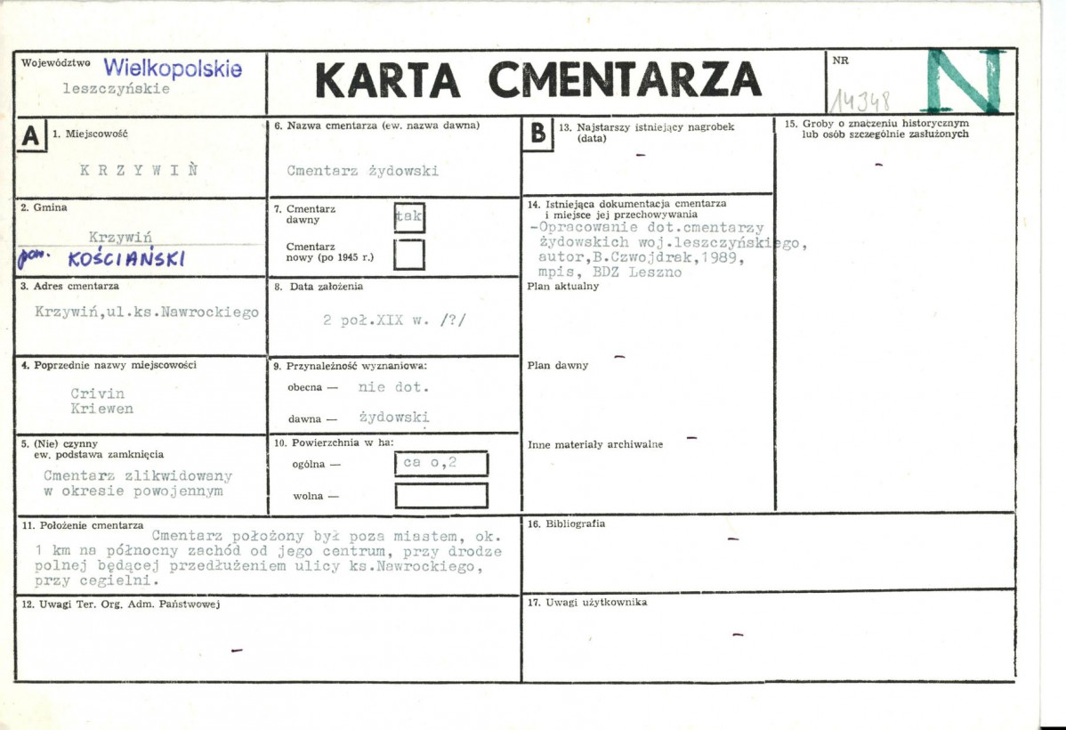 Karta cmentarza, skan nr 1