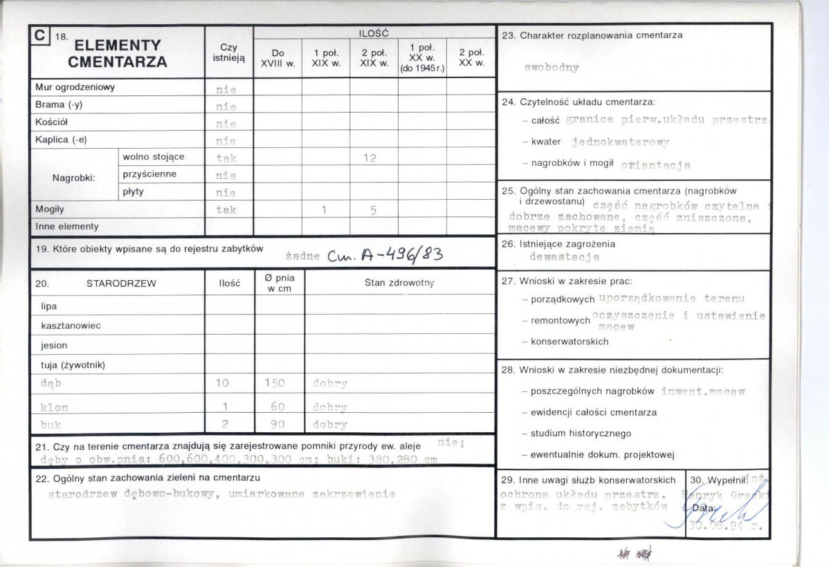Karta cmentarza, skan nr 2