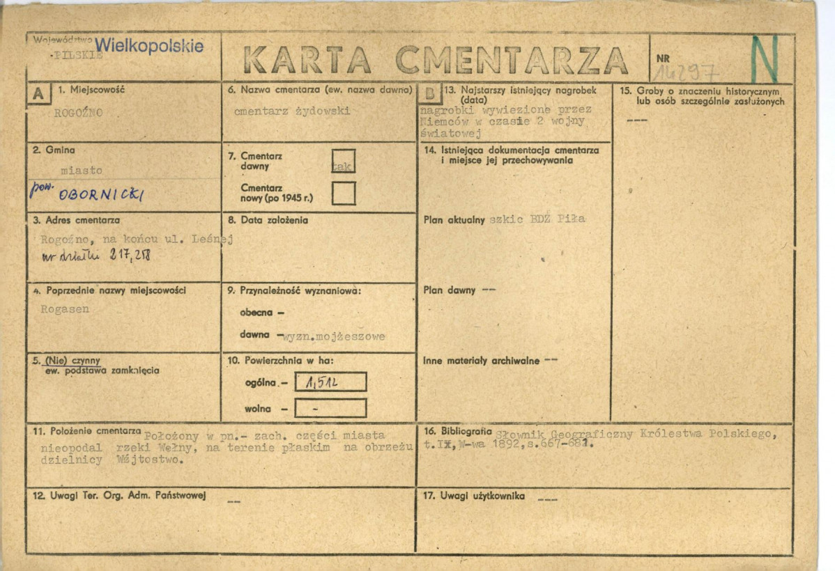 Karta cmentarza, skan nr 1