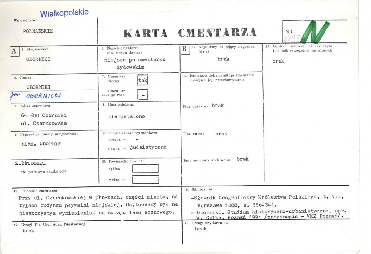 Karta cmentarza, skan nr 1