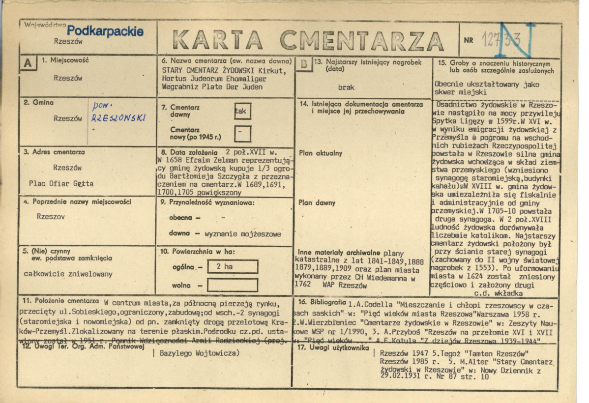 Karta cmentarza, skan nr 1
