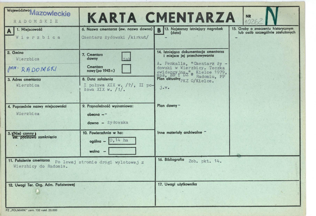 Karta cmentarza, skan nr 1