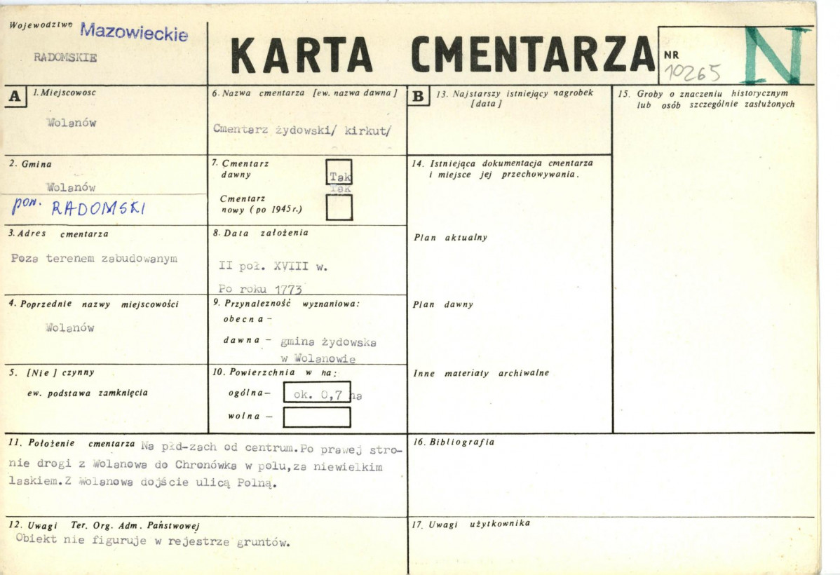 Karta cmentarza, skan nr 1