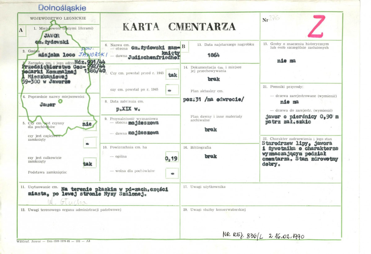 Karta cmentarza, skan nr 1