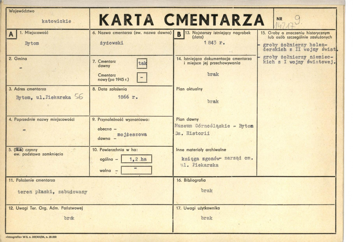 Karta cmentarza, skan nr 1