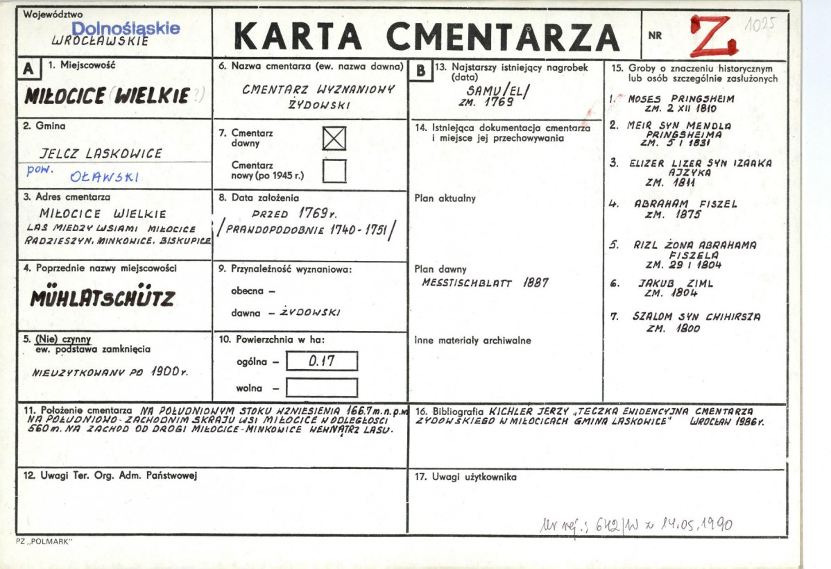 Karta cmentarza, skan nr 1
