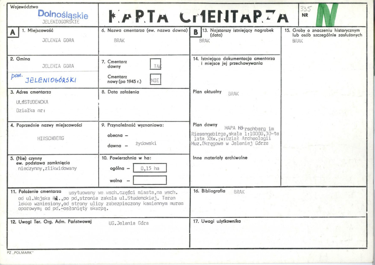 Karta cmentarza, skan nr 1