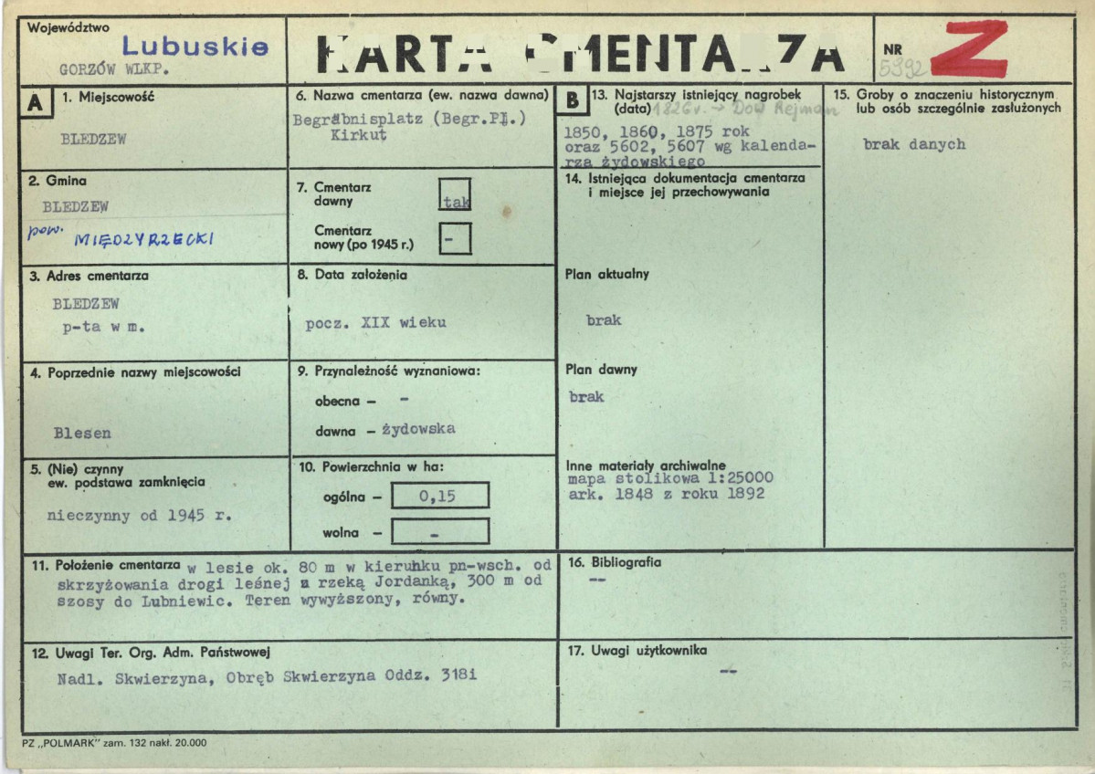 Karta cmentarza, skan nr 1