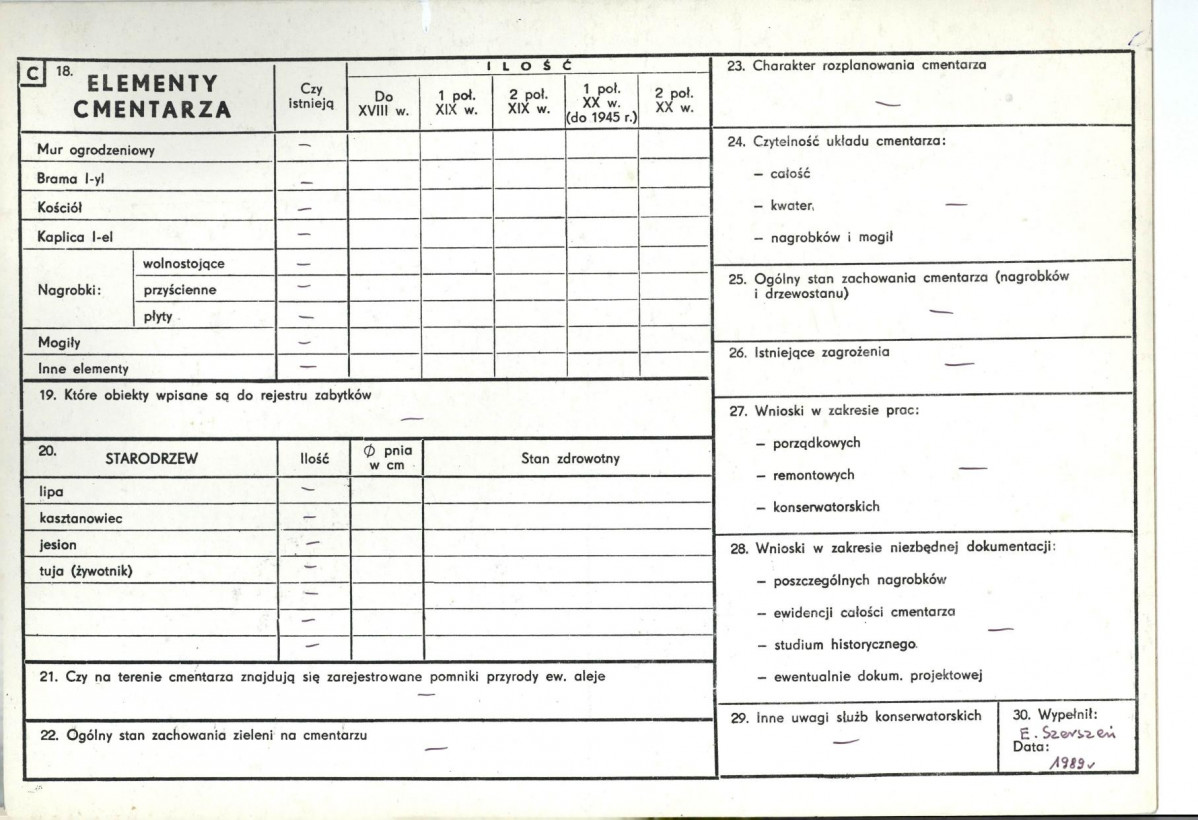 Karta cmentarza, skan nr 2