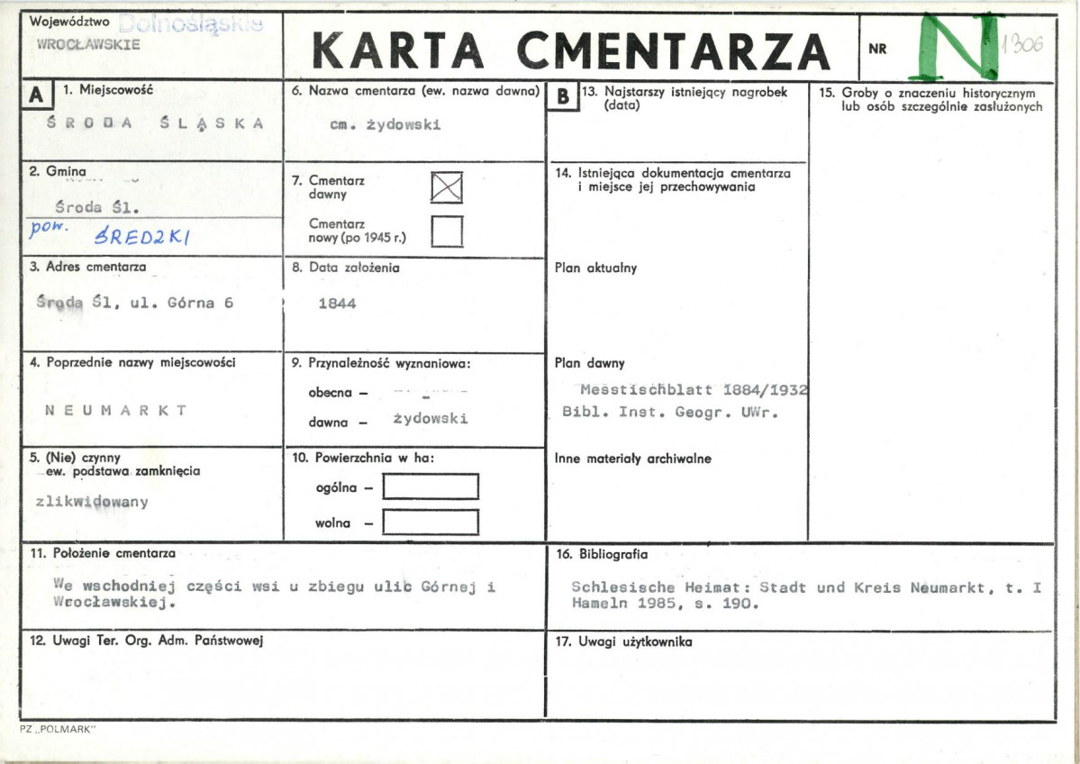 Karta cmentarza, skan nr 1