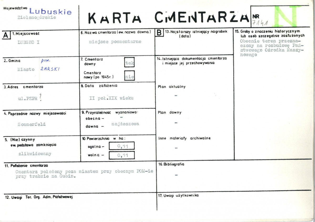 Karta cmentarza, skan nr 1