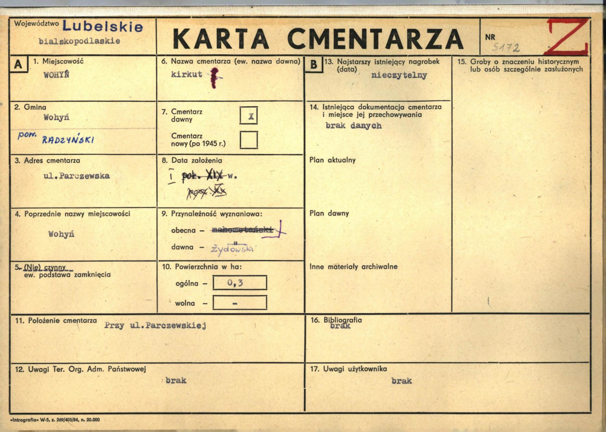 Karta cmentarza, skan nr 1