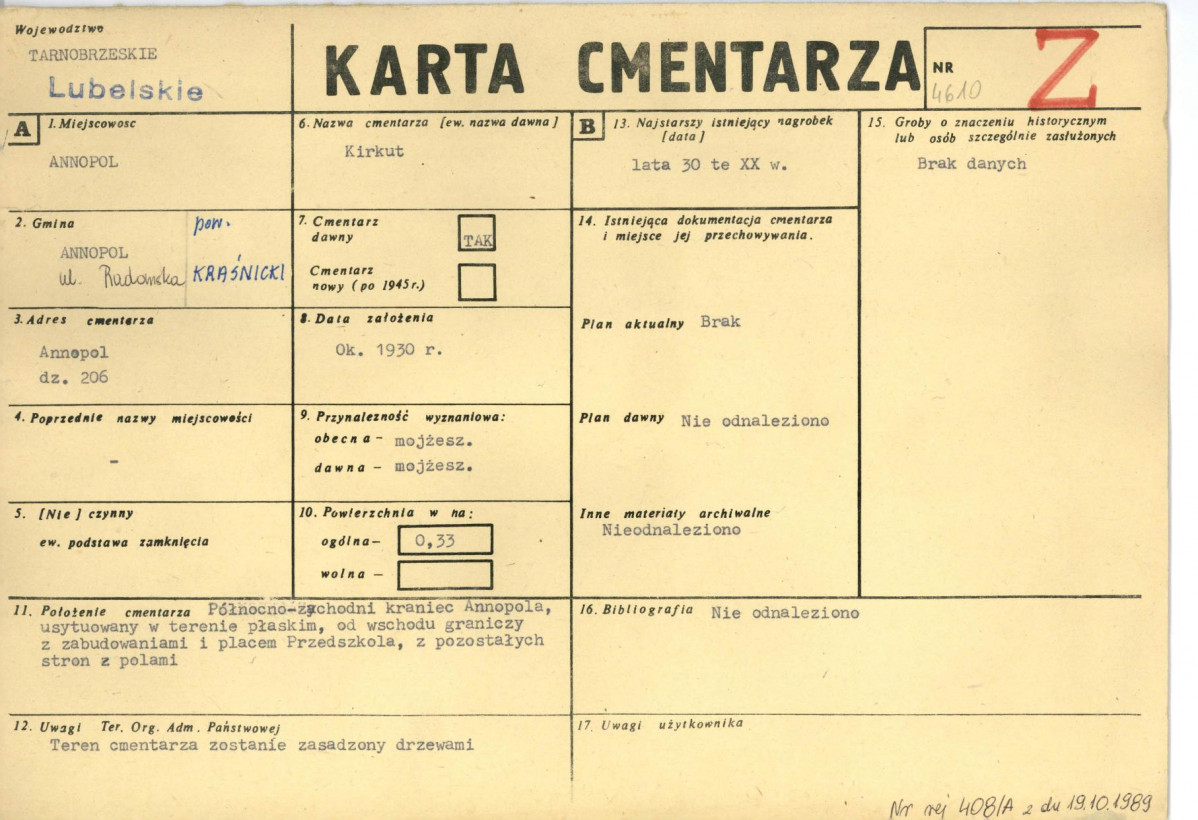 Karta cmentarza, skan nr 1
