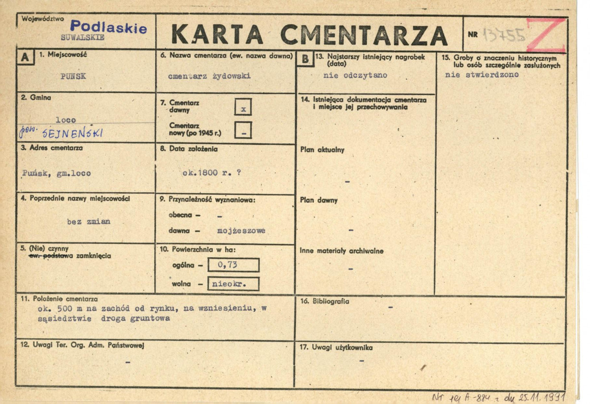 Karta cmentarza, skan nr 1