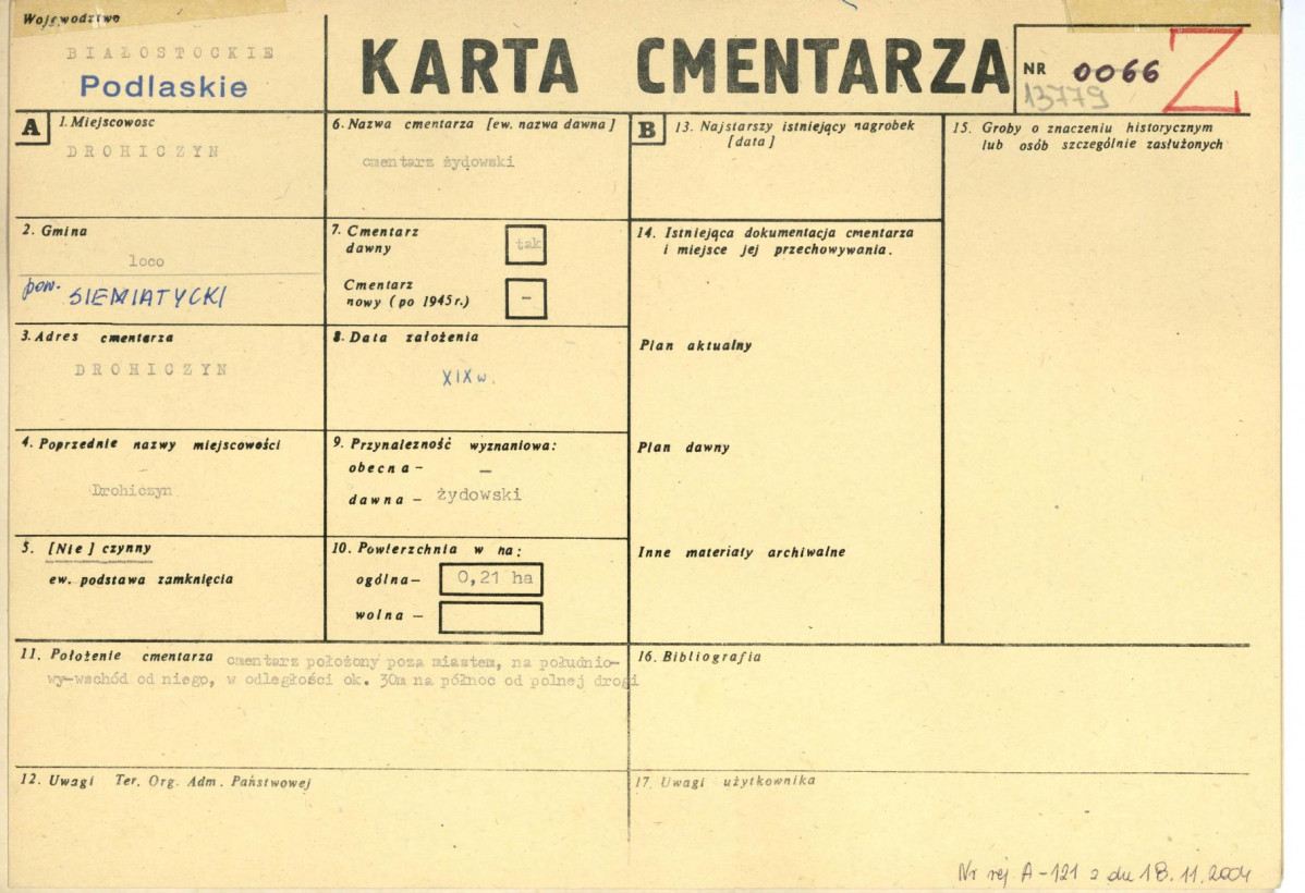 Karta cmentarza, skan nr 1