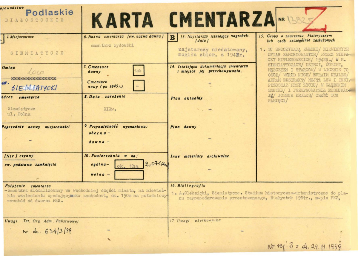 Karta cmentarza, skan nr 1