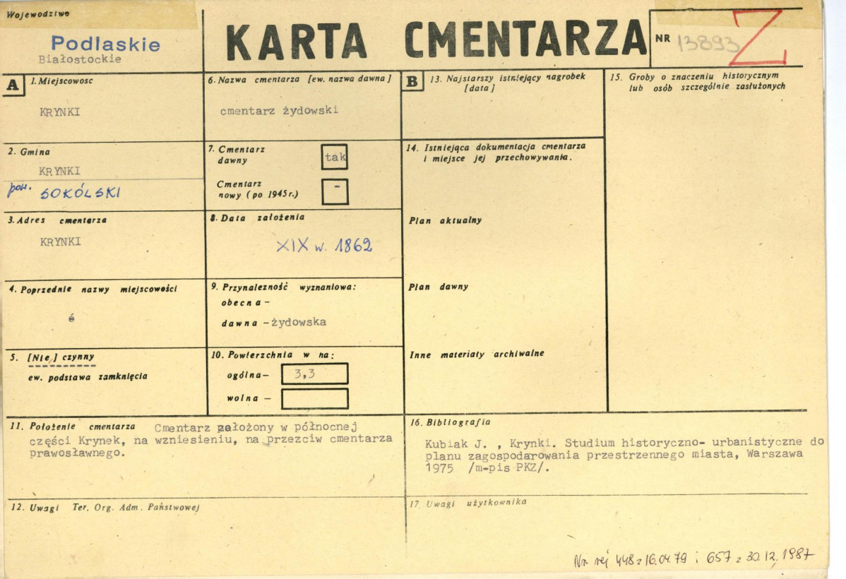 Karta cmentarza, skan nr 1