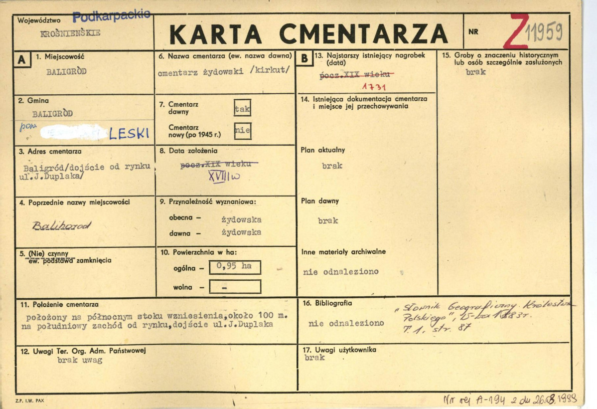 Karta cmentarza, skan nr 1