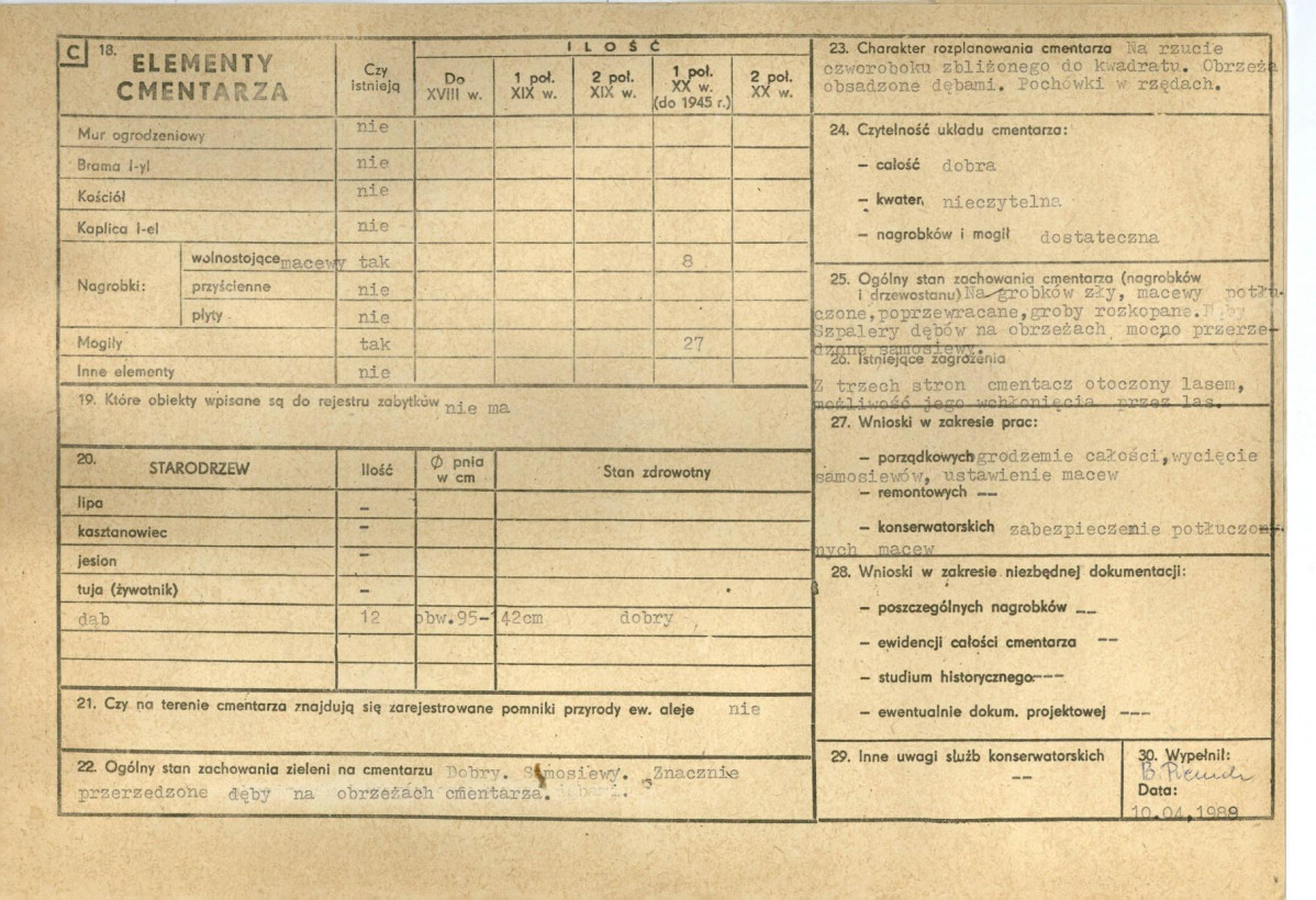 Karta cmentarza, skan nr 2