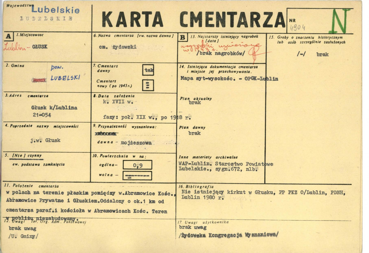 Karta cmentarza, skan nr 1